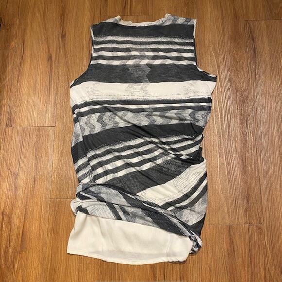 Thakoon Sleeveless Tank Dress Side Ruching Lined Striped Lightweight Women Small - Picture 9 of 10